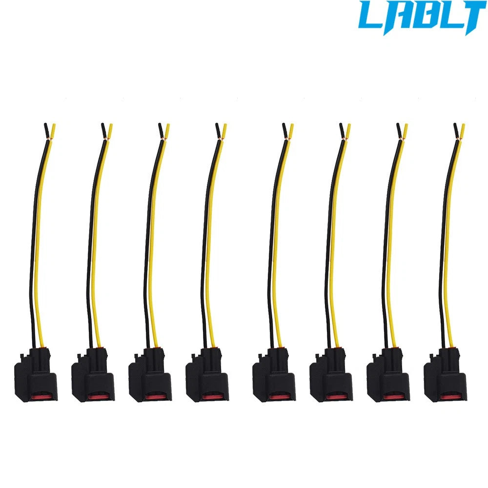8Pcs Fuel Injector Connector Pigtail for Dodge GM Ford EV6 EV14