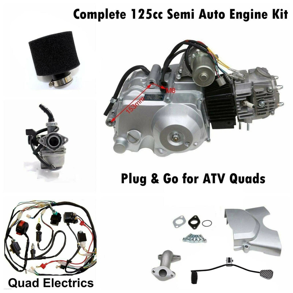 4 Stroke 125CC Semi Auto Engine Motor w/ Reverse for ATV Quad
