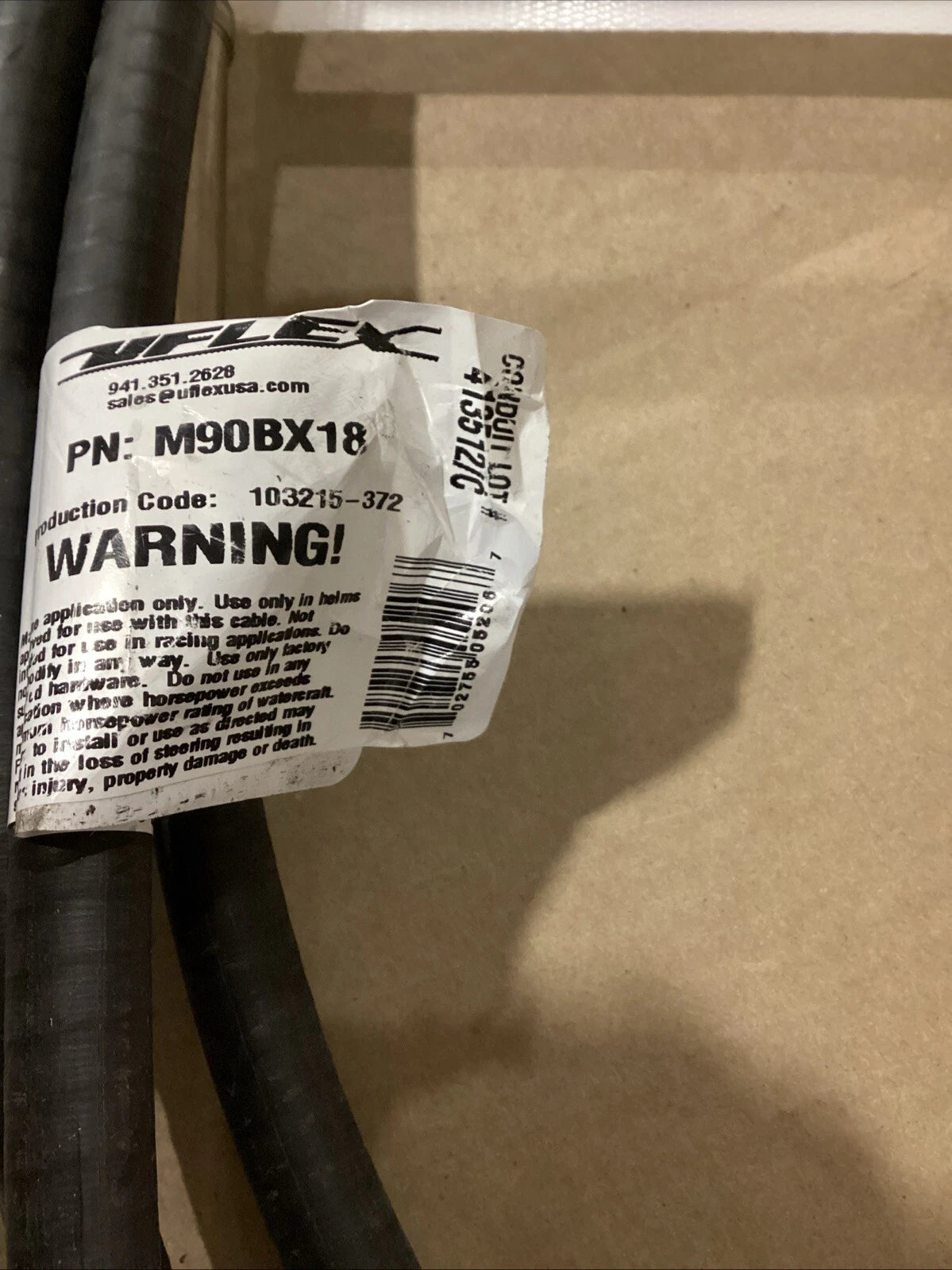 UFlex M90BX18 Rotary Steering Cable for M90 (18')