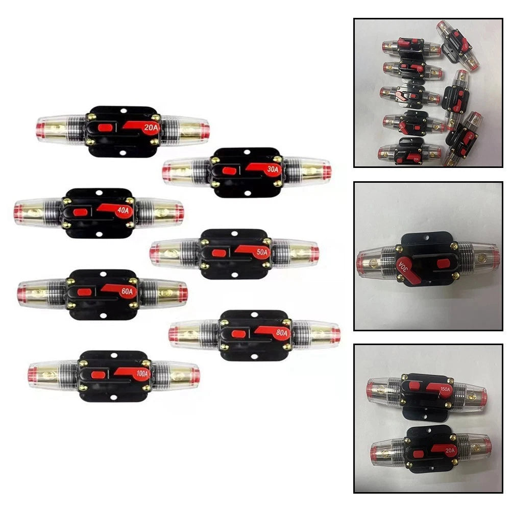 Circuit Breaker with Push Button Reset for Vehicle Audio Video Systems