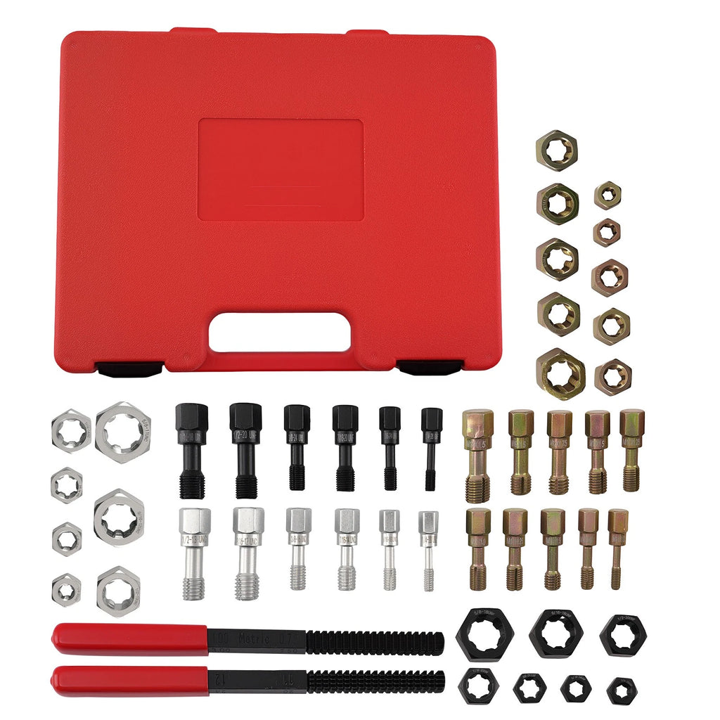 48Pc Tap Die Kit for Metric SAE UNC UNF (M6-M14)