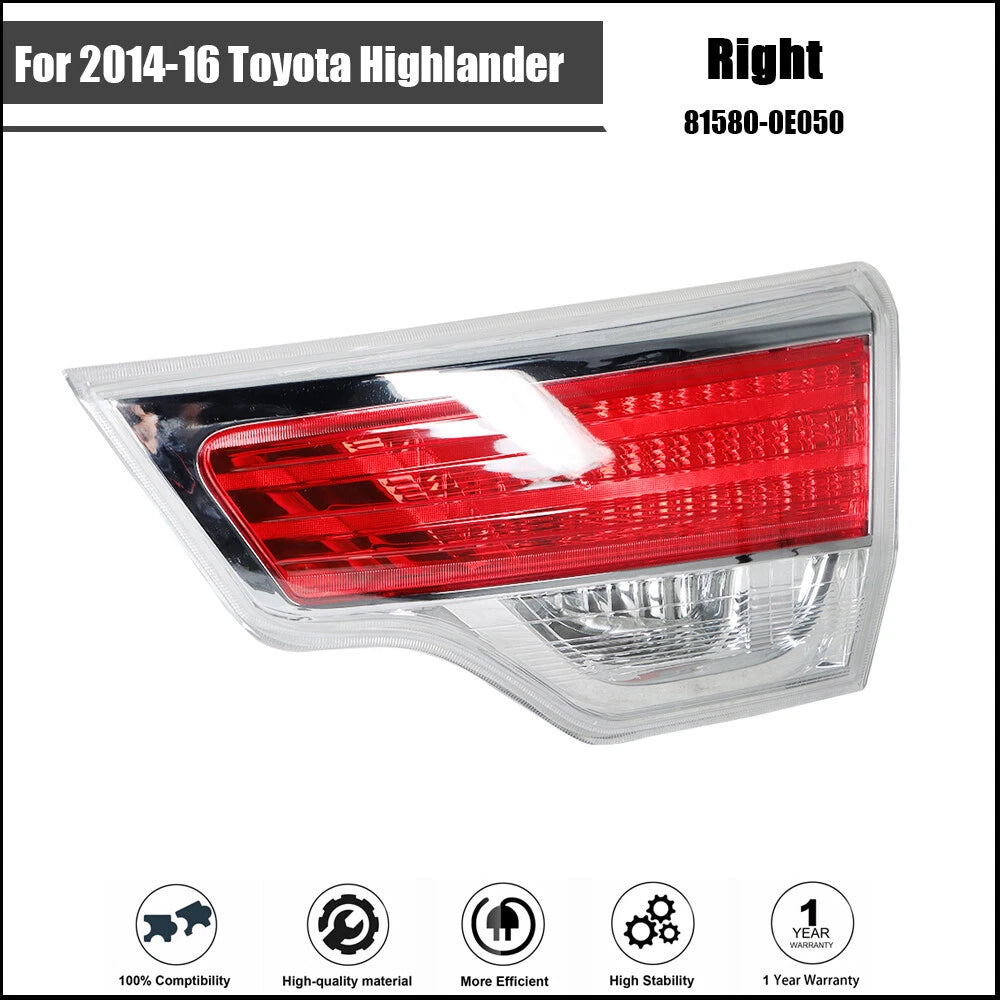 Tail Light Assembly Set for Toyota Highlander (2014–2016) RH Rear