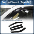 Set of 4 Window Deflectors for Jeep Compass (2017) - Black Vent Visors