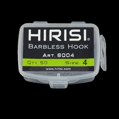 50pcs Barbless Curved Shank Carp Fishing Hooks for