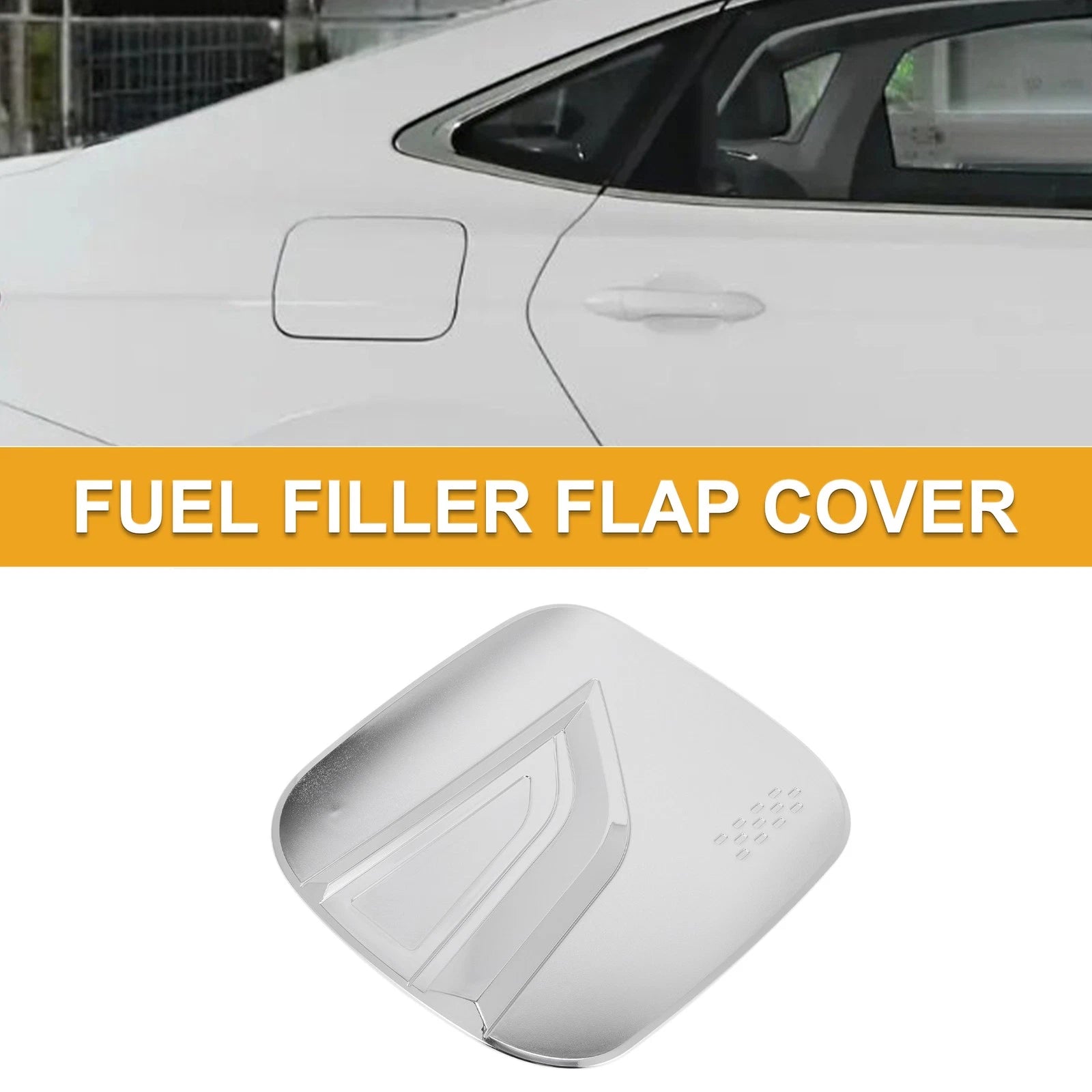 Fuel Tank Door Cap Replacement for Lexus NX (2022–2025) Chrome Silver Tone
