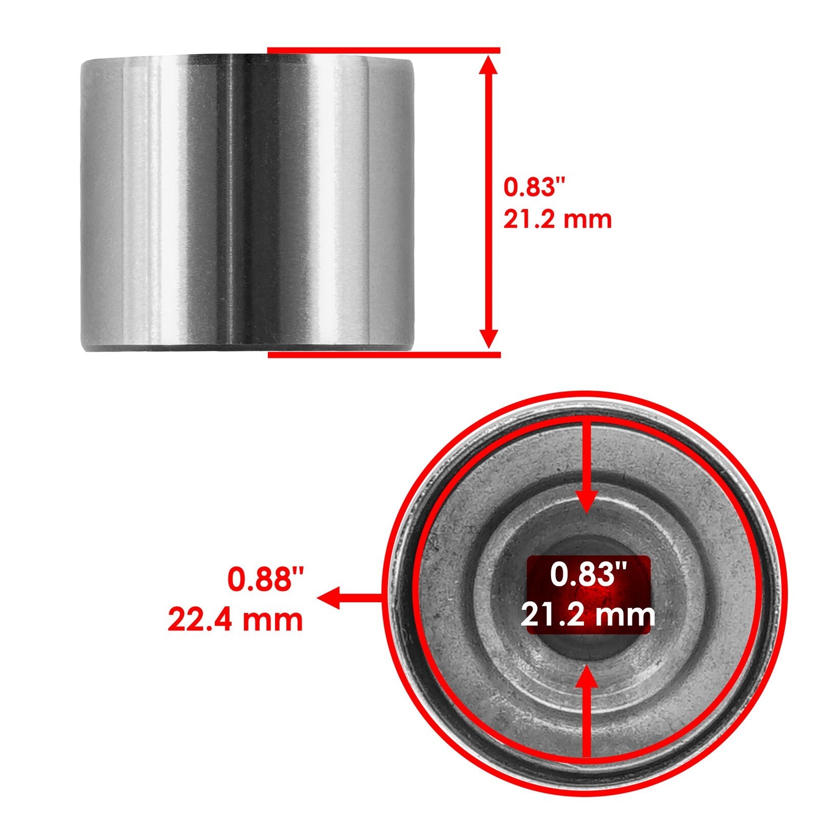 Cam Follower Tappet Replacement 2-Pack for Honda Foreman 500 TRX500FPA (2009–2014)