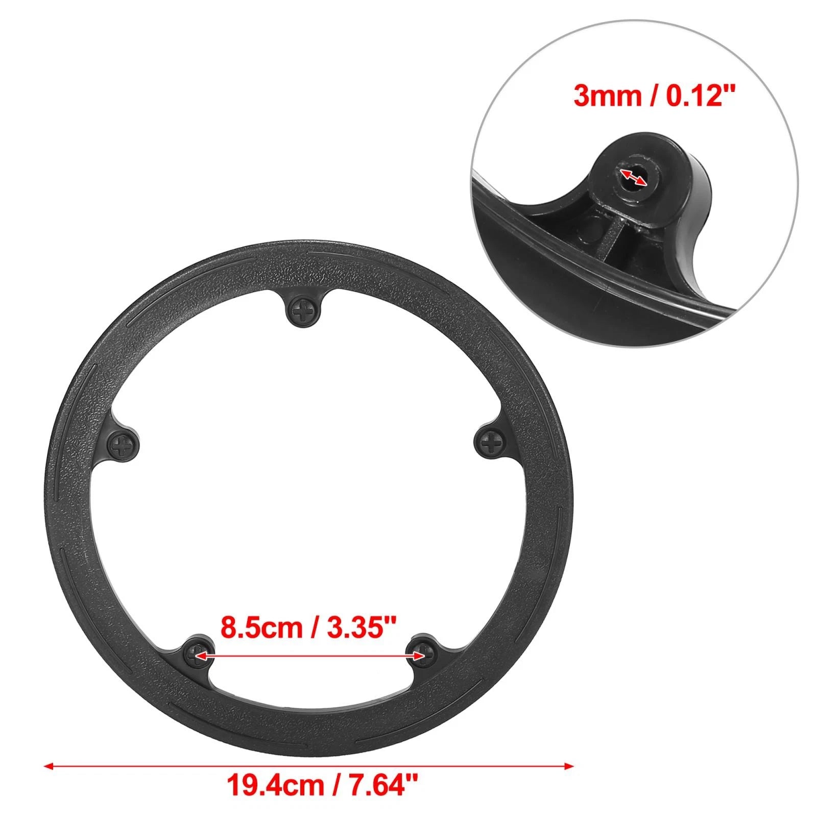 Bicycle Bike Crankset Chainring Cover Protector Black for 44 Teeth (8.5cm)