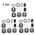 Set of 3 Carburetor Repair Kits for Briggs & Stratton (694056, 491539, 394502, 402447, 402451)