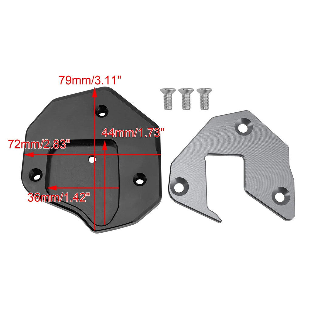 Kickstand Enlarger Plate Pad for Suzuki GSXR1300R (2008–2020) Titanium