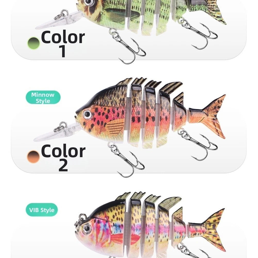 5PCS 8cm Hard Bait Fishing Lure with Rust Resistant Hooks
