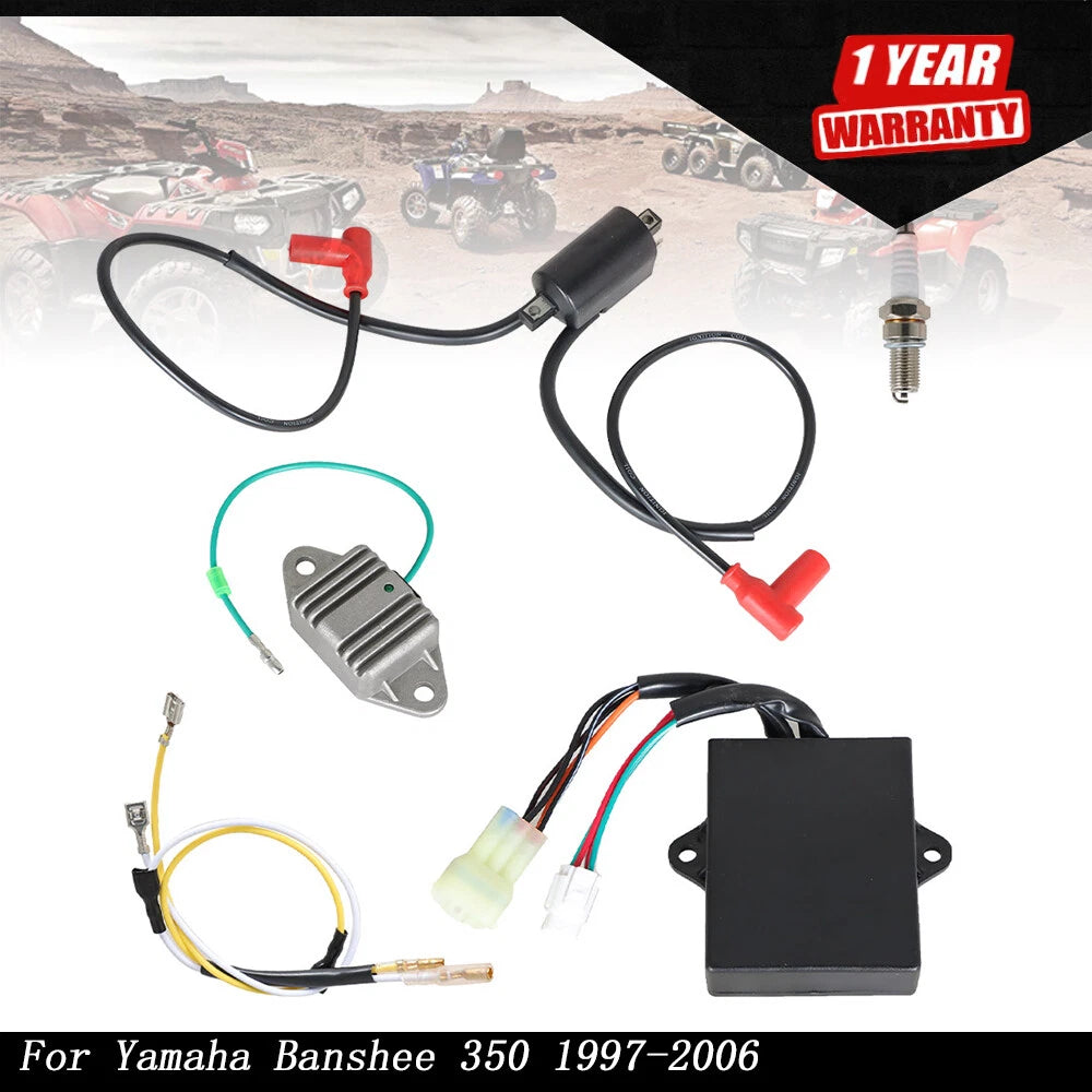 Ignition Coil CDI Box Spark Plug Kit for Banshee 350 (1997–2006)