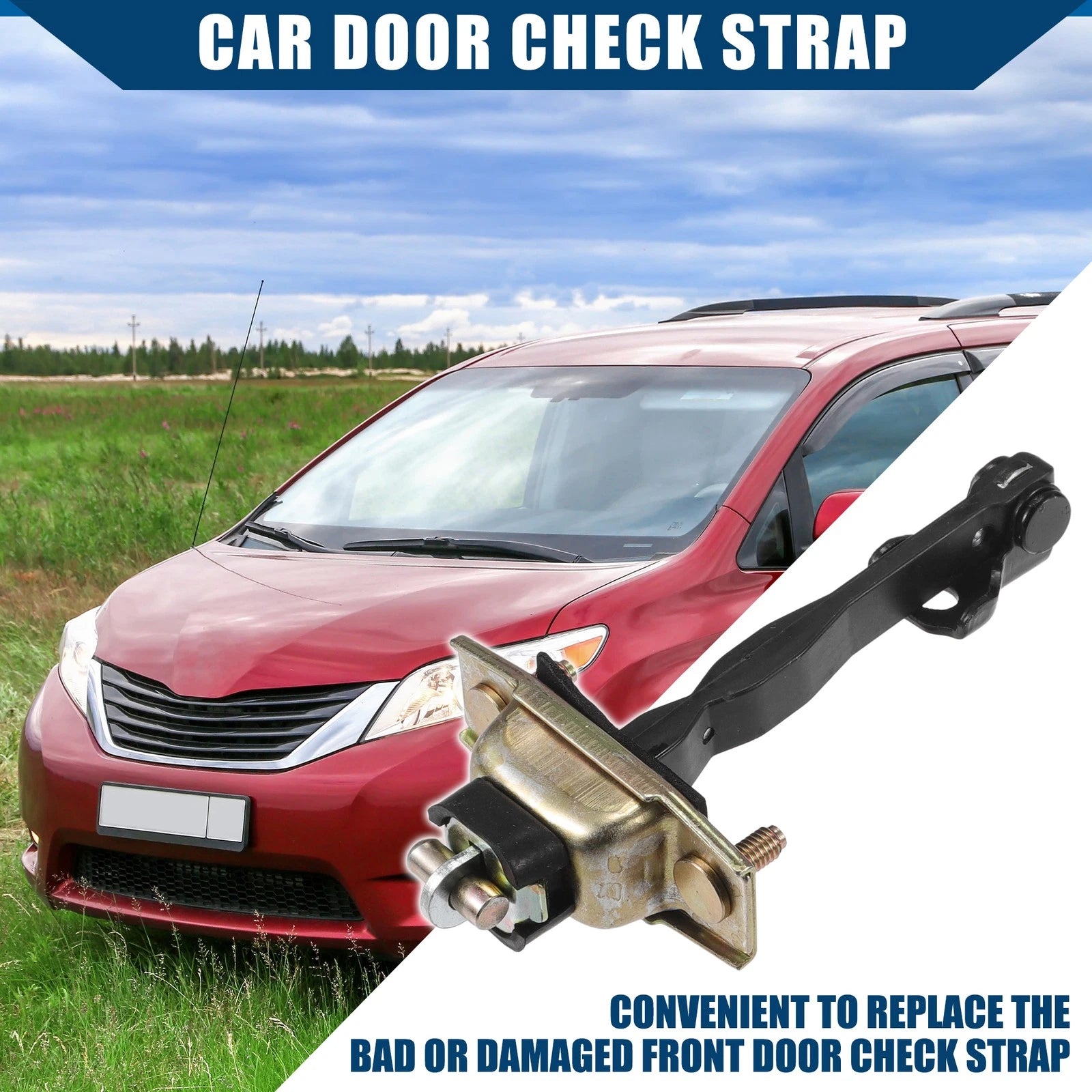 Door Check Strap Front Left OEM Replacement for Toyota Sienna (2004–2010)