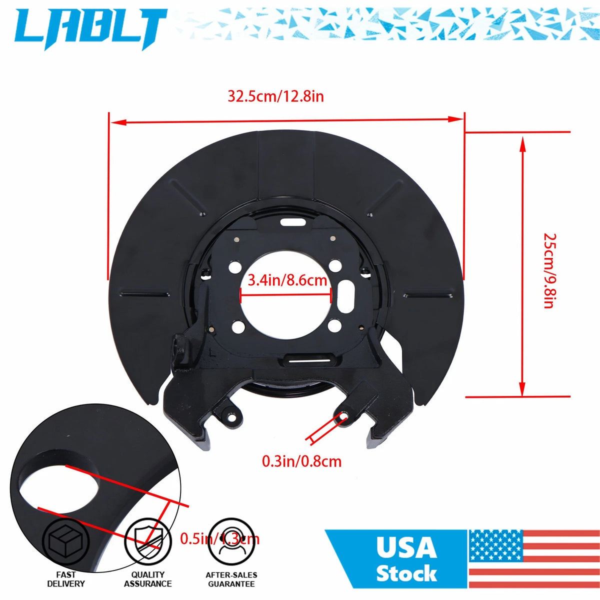 2X Rear Brake Dust Shield Plate for Chrysler Voyager Dodge Caravan (2001–2007)