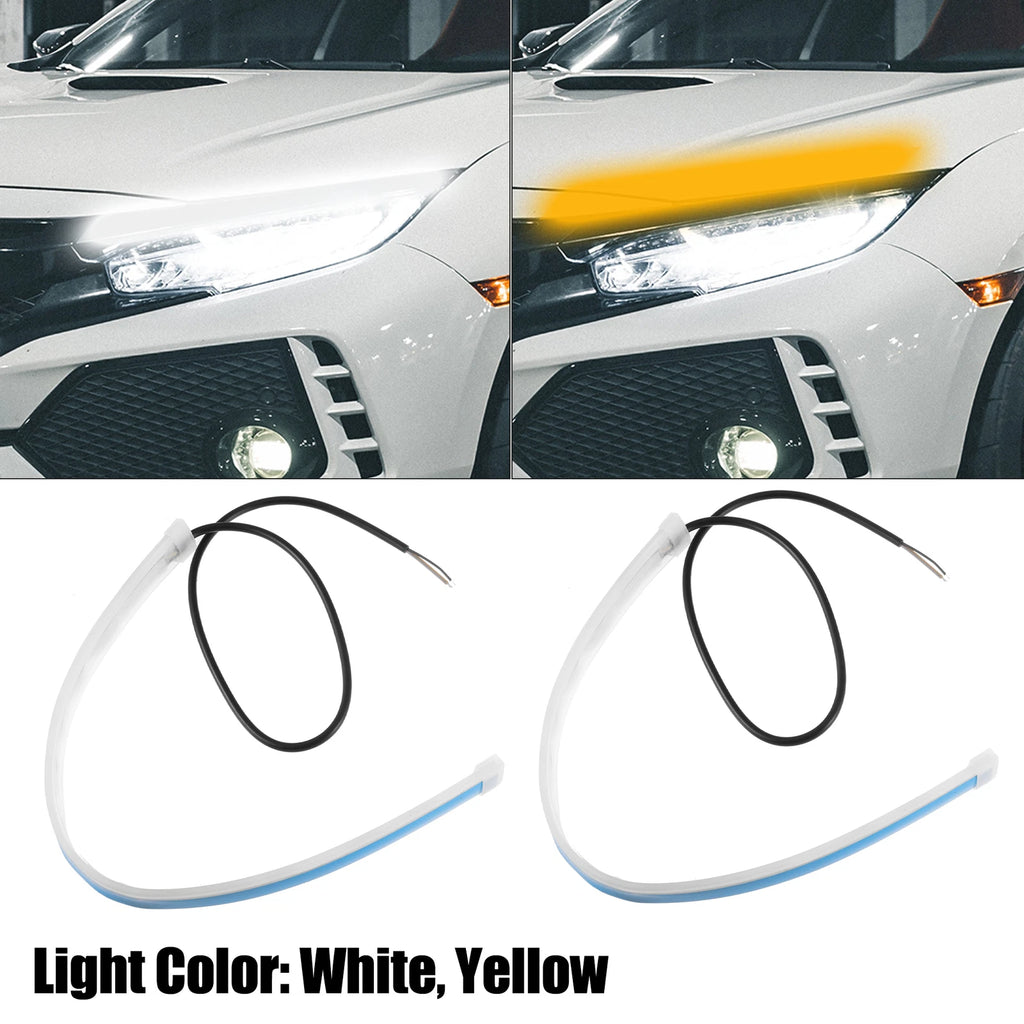 1 Pair LED Headlight Strip for Car (45cm, Daytime Running Lights)