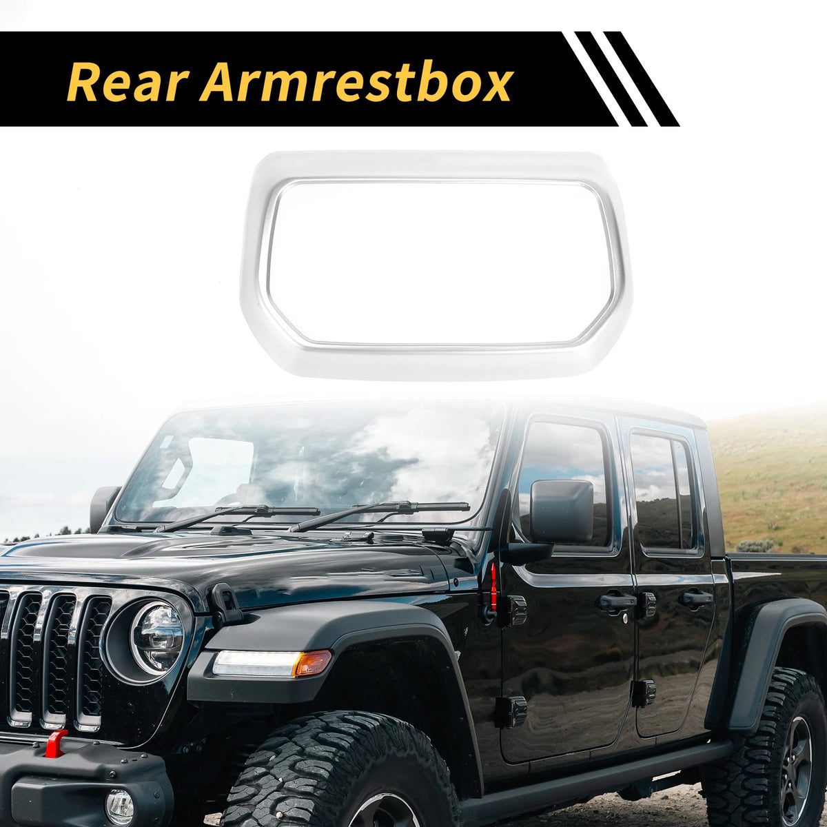 Rear Air Vent Armrestbox AC Outlet Panel Cover for Jeep Wrangler JL (2018–2023)