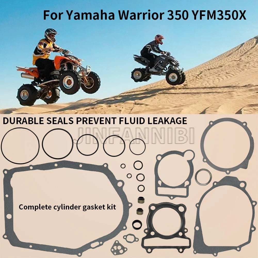Crankshaft Piston Top End Gasket Rebuild Kit for Yamaha Warrior 350 (1987–2004)