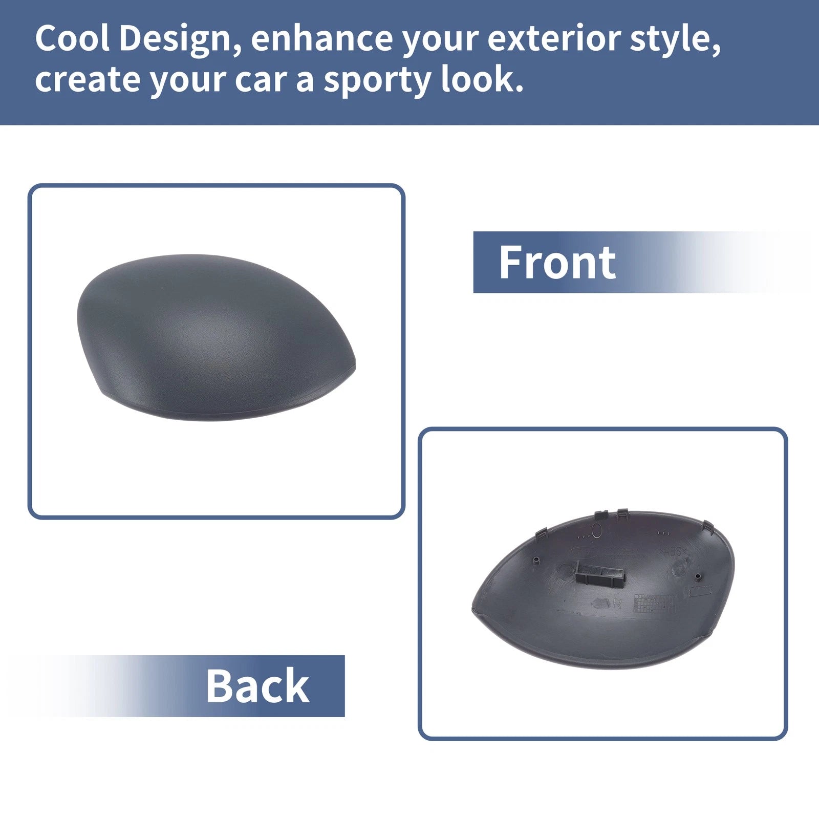 Right Passenger Side Mirror Cover Cap for Citroen C2 (2003–2009) - Grey