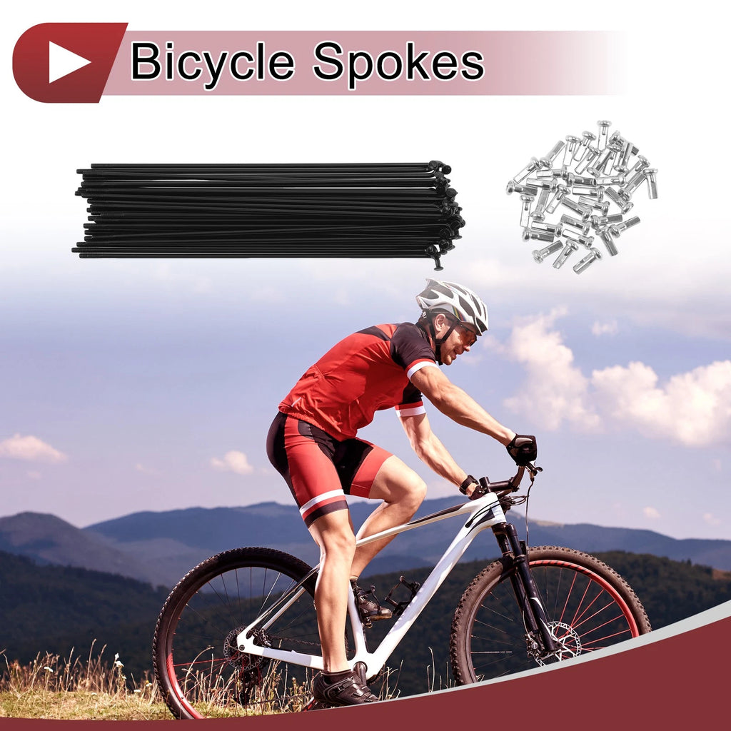 Bicycle Spoke Set 135 mm Steel for 14G Black (Qty 36)