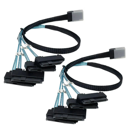 2X SATA Power Cable HDD Connectors 0.5M