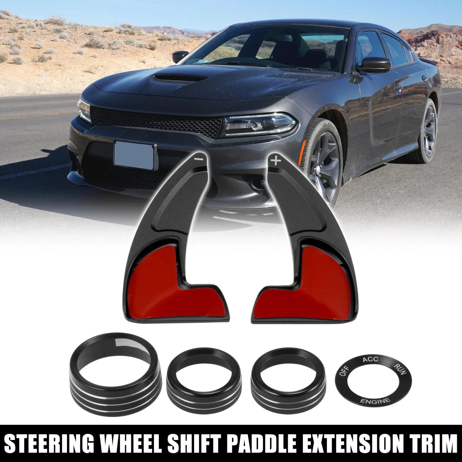 Steering Wheel Shift Paddle Extension Trim Set for Dodge Charger (2015–2023)