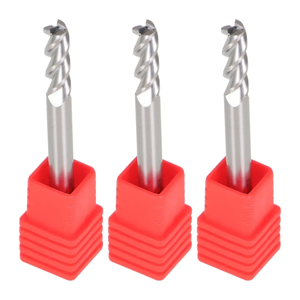 3X 3/16" 3 Flute Carbide End Mill for Aluminum (3 Pack)