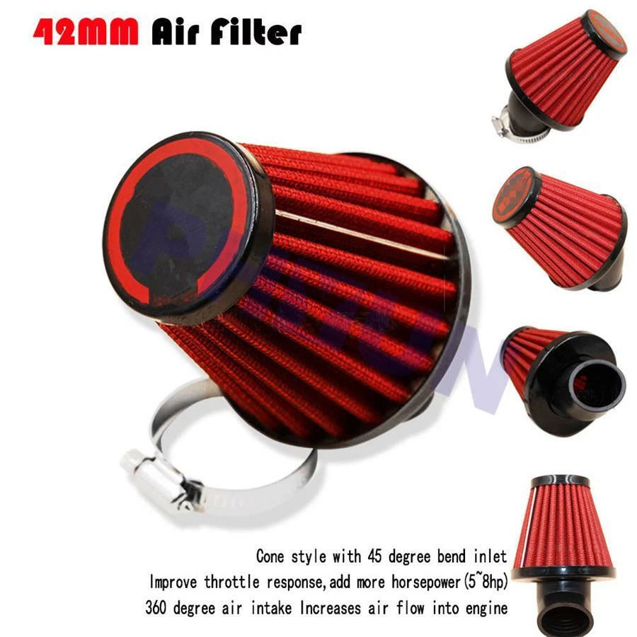 45° Bent Air Intake Filter for Universal Scooter ATV (42mm Inlet)