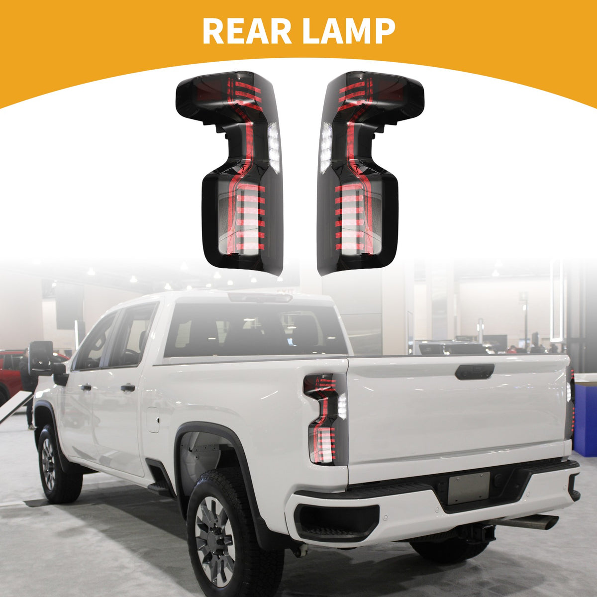 OLED Brake Tail Lights Assembly for Chevy Silverado 1500 2500HD 3500HD (2014–2019)