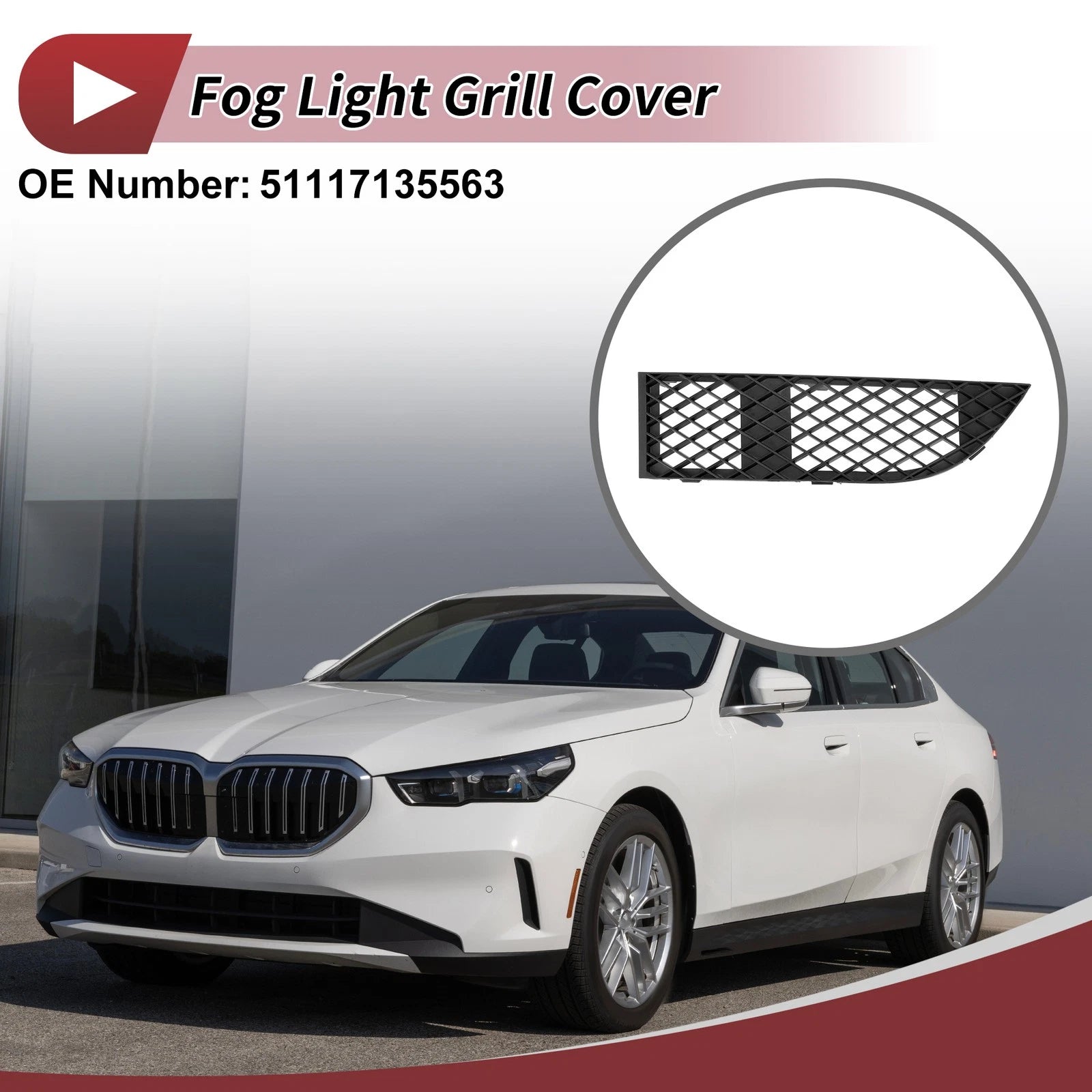 Front Left Fog Light Grill Replacement for BMW 750Li (2006–2008)