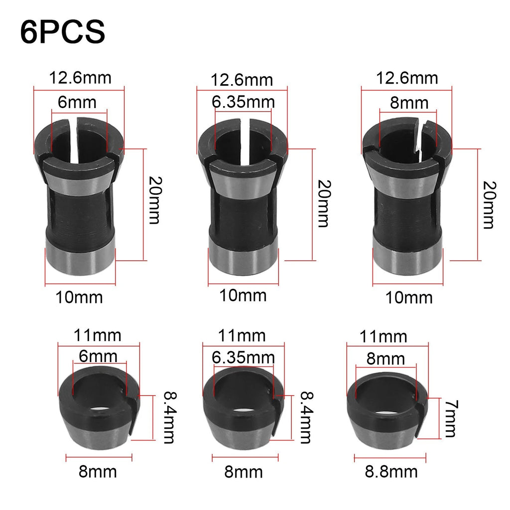 6mm, 6.35mm, 8mm Collet Chucks for Engraving Tool