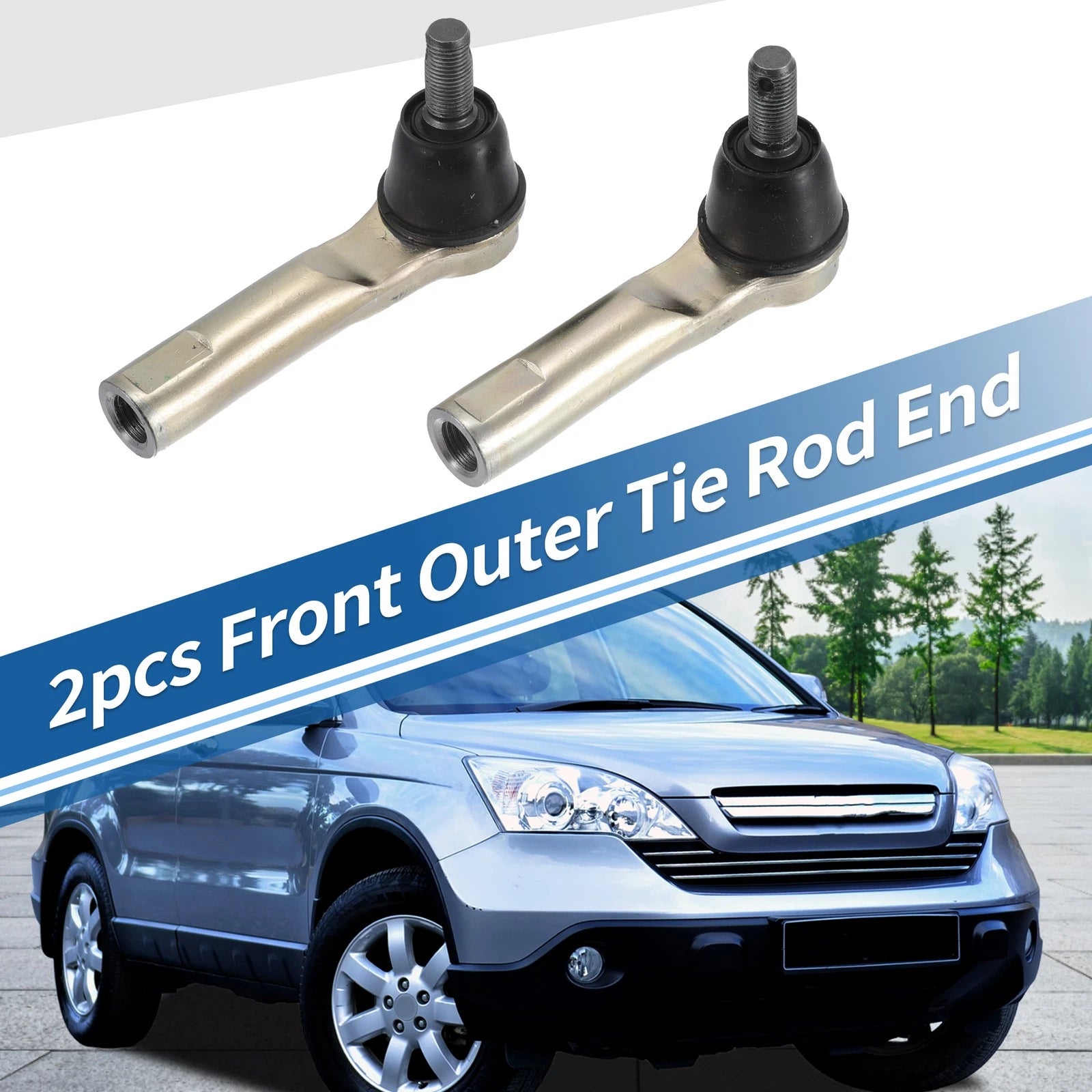 2pcs Front Outer Tie Rod End Links Replacement for Honda CR-V (2007–2011)