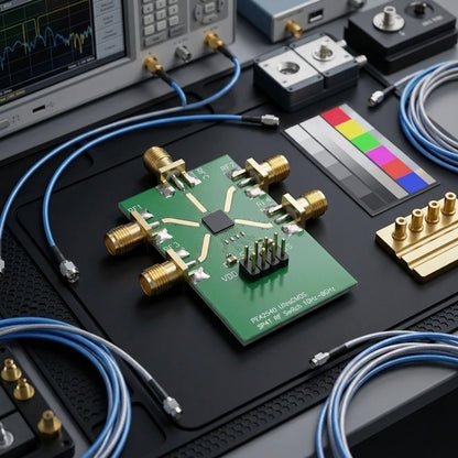 RF SP4T Switch Module 10Hz-8GHz Gold Plated PCB for Lab Calibration