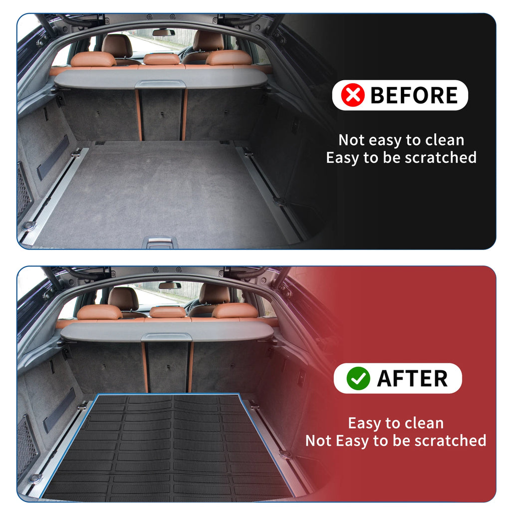 Cargo Liner Rear Trunk Mat for Toyota 4Runner (2013–2025) TPE Long Grid Pattern
