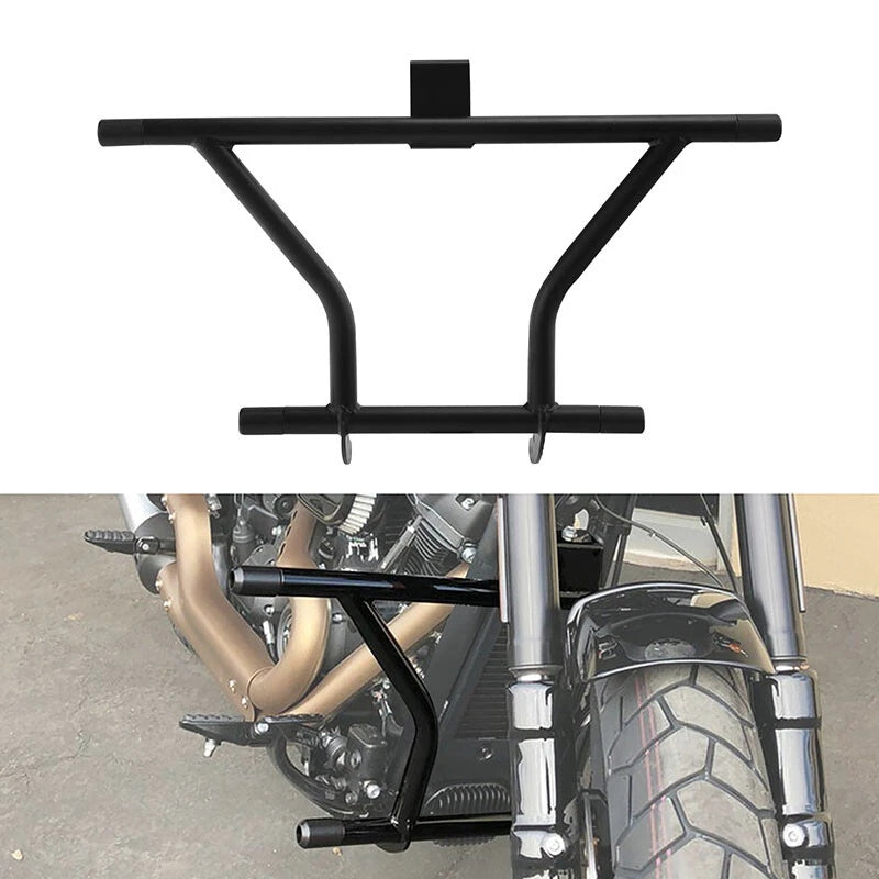 Matte Black Engine Guard Crash Bar for Harley Softail Deluxe Fat Bob (2018–2024)