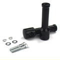1" Mount Handlebar Risers for Harley (Smooth Black, 6" Rise)