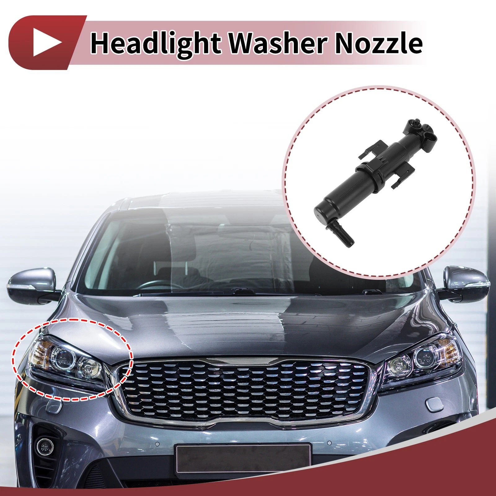 Front Passenger Side Headlight Washer Nozzle Replacement for BMW Z4 (2009–2016)