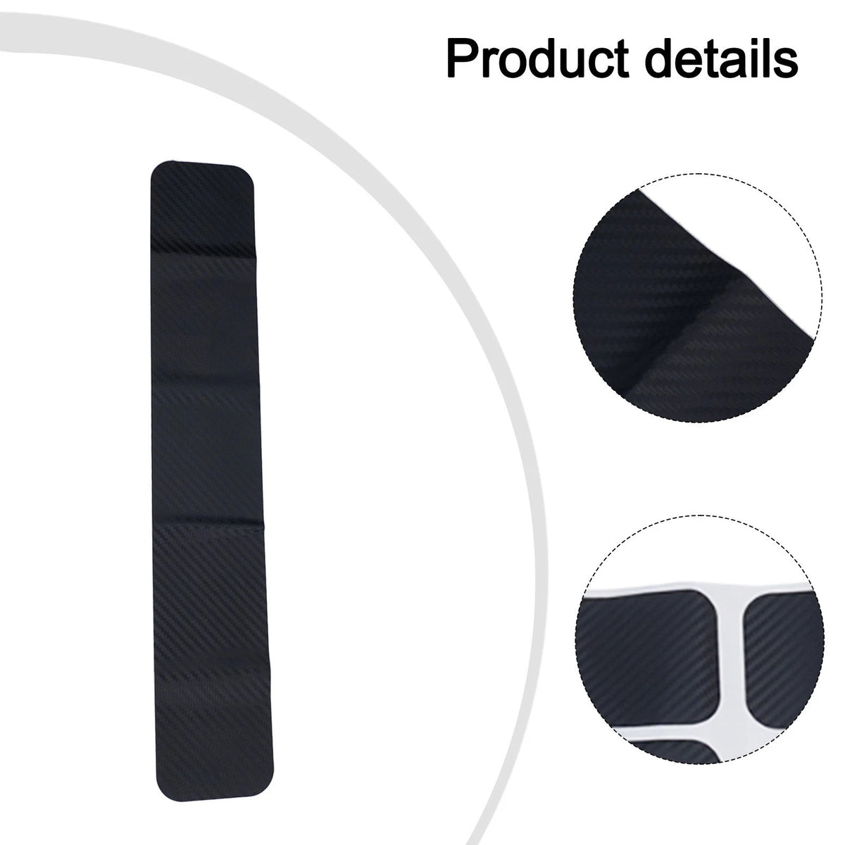Anti-scratch Sticker 4pcs Car Exterior Parts 606.82cm Black
