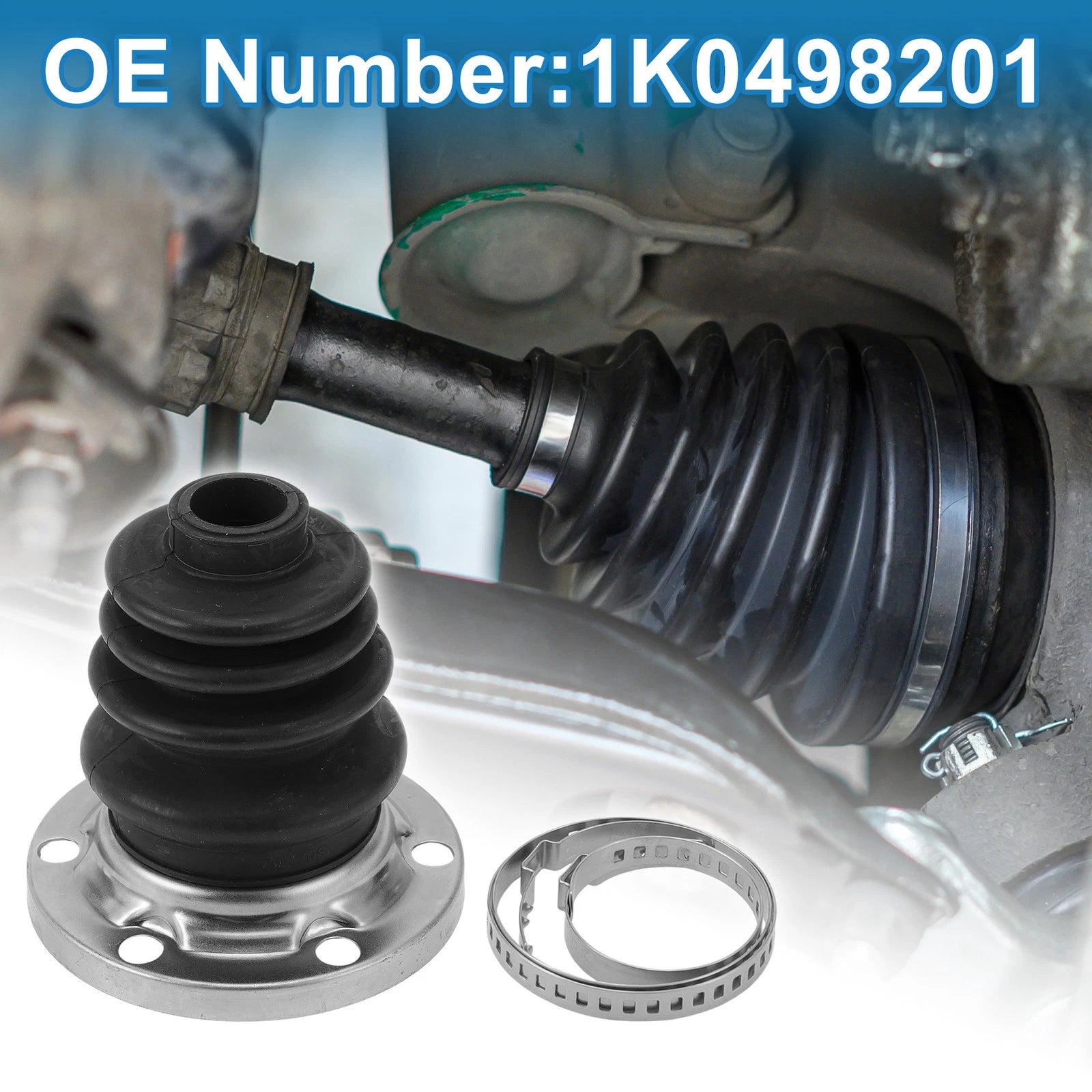 Inner CV Joint Boot Kit with Clamps for Audi A3 A4 (2000–2013)