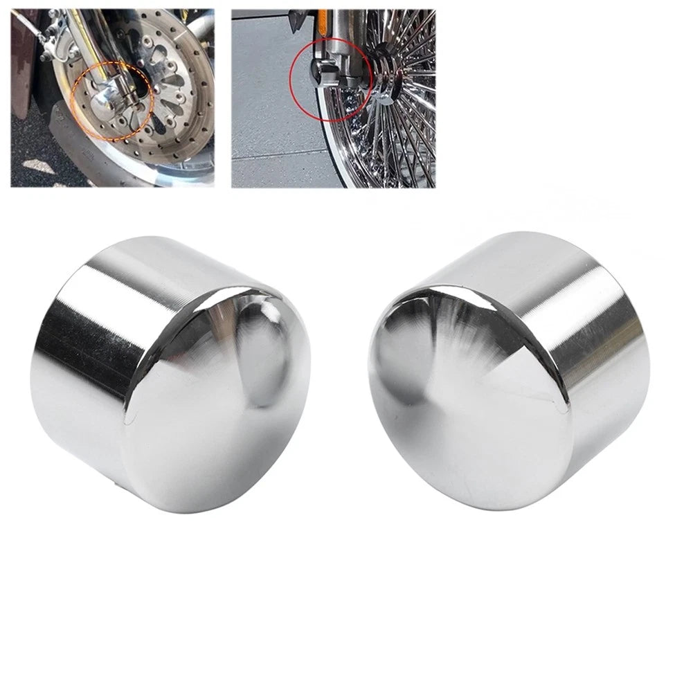 Chrome Front Axle Cap Nut Cover for Harley Touring Road King