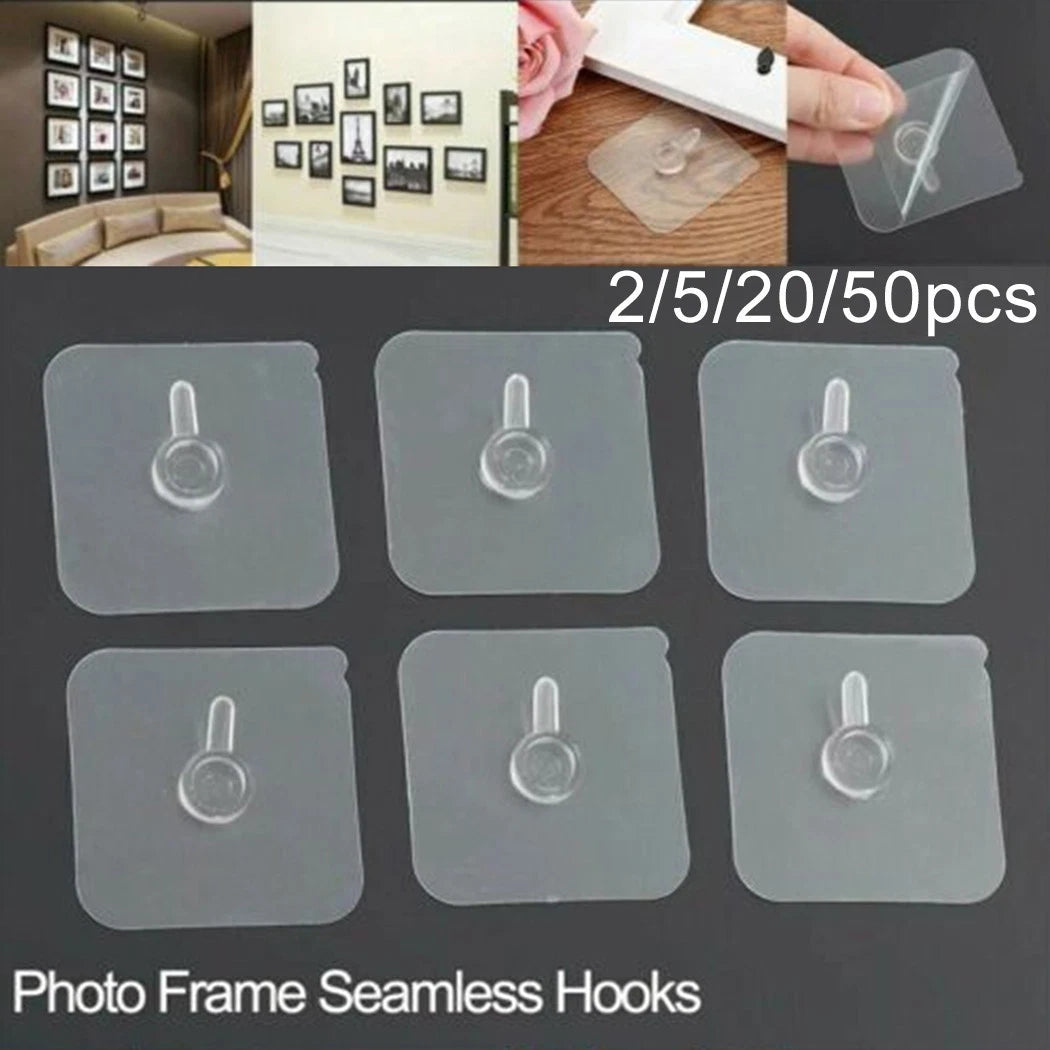 50 Pack Heavy Duty Wall Hooks for Photo Frames and Clocks