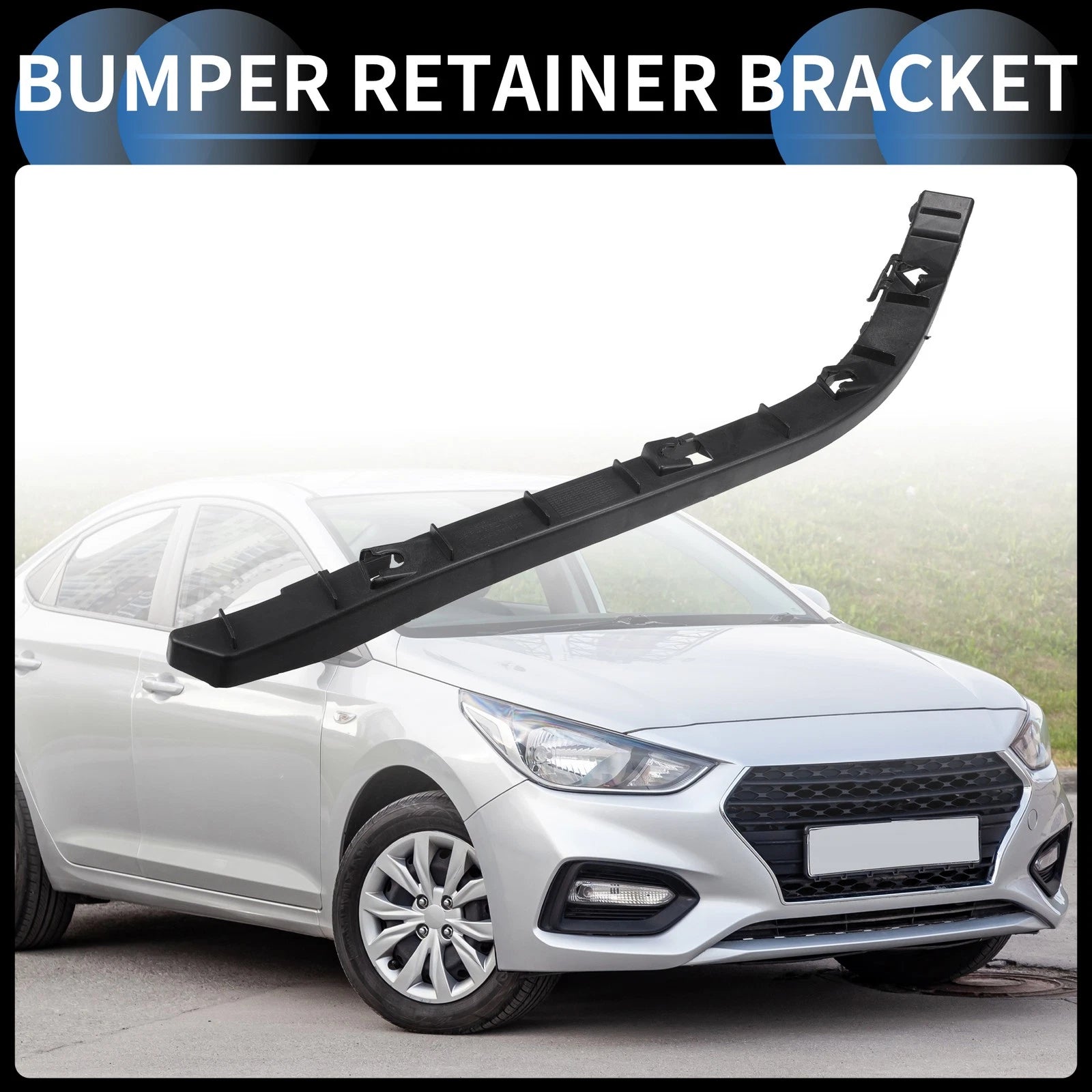 Right Front Bumper Retainer Bracket Replacement for Hyundai Accent (2012–2017)