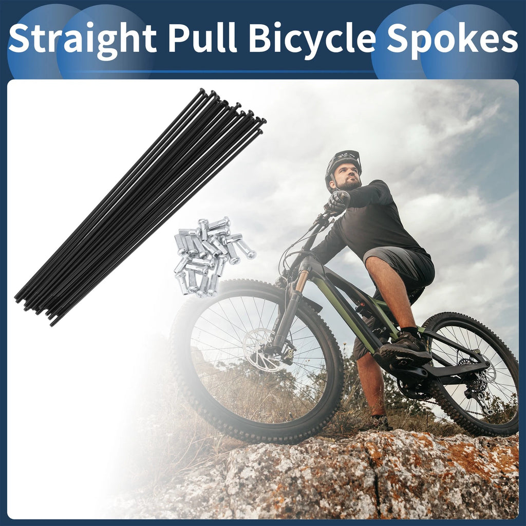 Bicycle Wheel Spokes Set 165mm Straight Pull for 14G Bike Wheel Spokes (—)