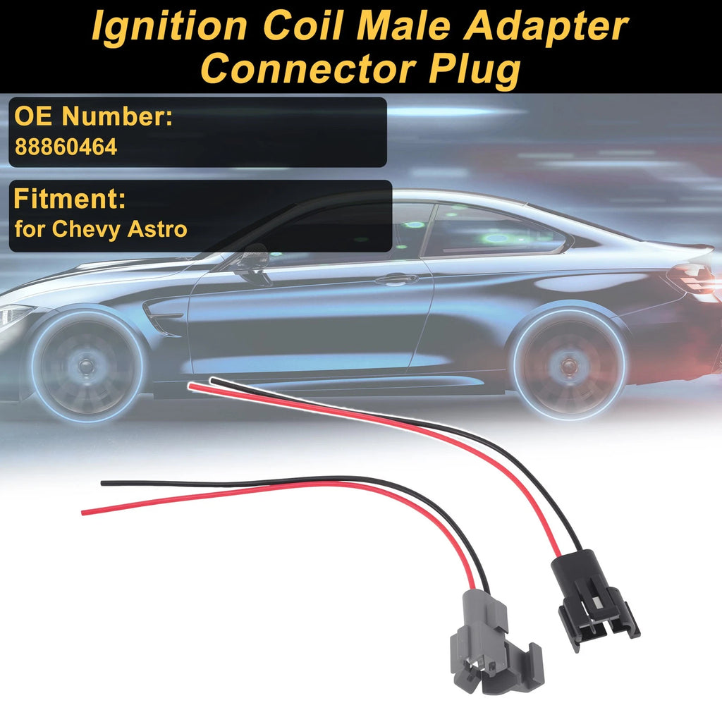 2Pcs Ignition Coil Connector Plug for Chevy Astro (No. 88860464)