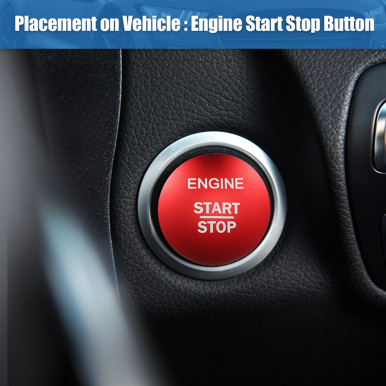 Engine Start Stop Button Cover Trim for Mercedes-Benz E-Class Red (2005–2007)