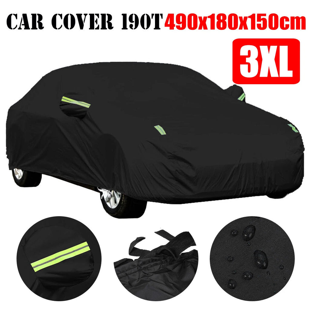 Waterproof Full Car Cover for Sedan (193x71x59in) All Weather Protection