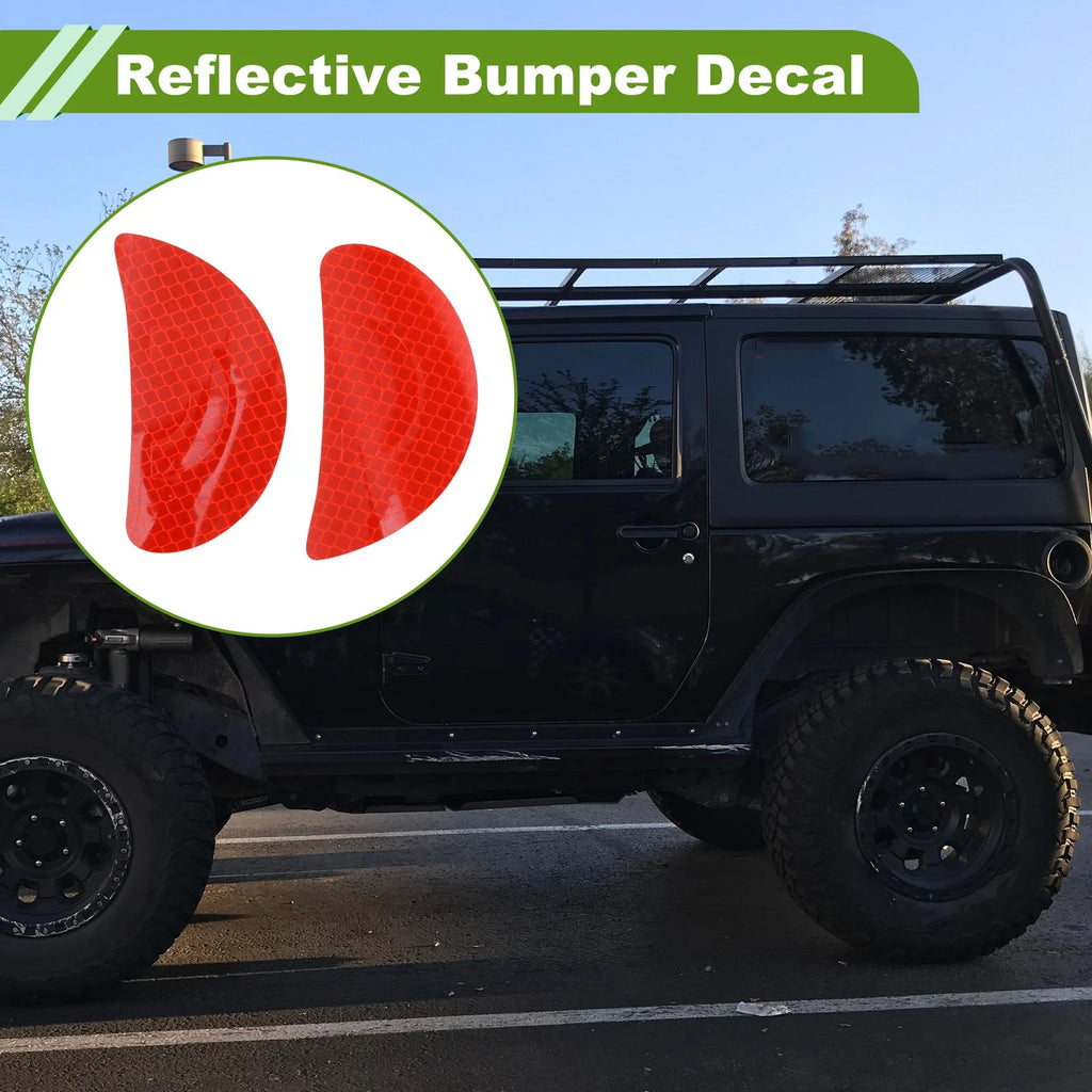 Reflective Bumper Decal for Universal Vehicles (Fluorescent Red)