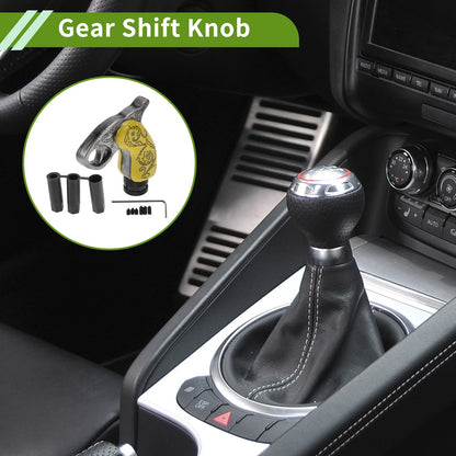 Shift Knob for Universal Vehicles (10.8cm, Resin Yellow, Set of 1)