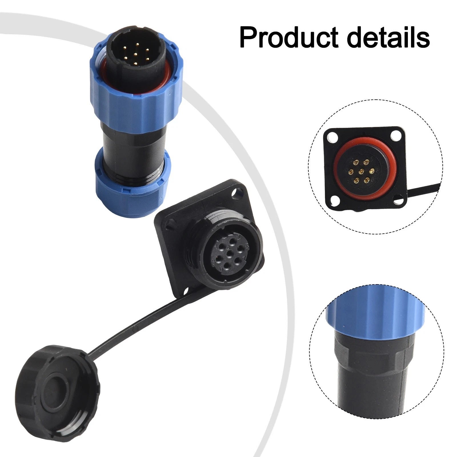 IP68 Square Connector Socket for (220-380V) SP16 ZIF