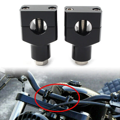 1" Handlebar Adapter Risers Clamp Mounts for Harley Fatboy