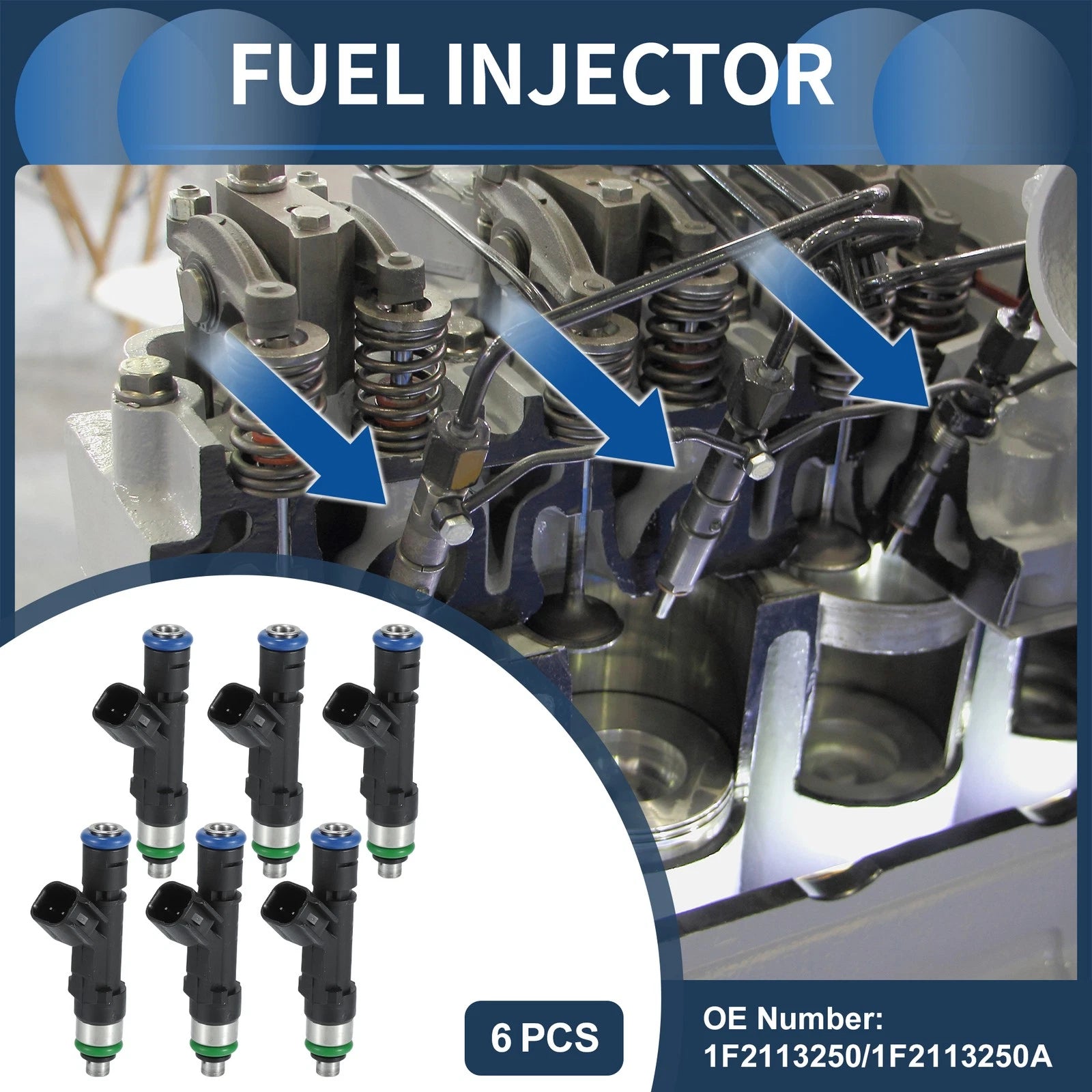 Fuel Injector Replacement for Mazda B3000 3.0L (2002–2007) 6 Pack