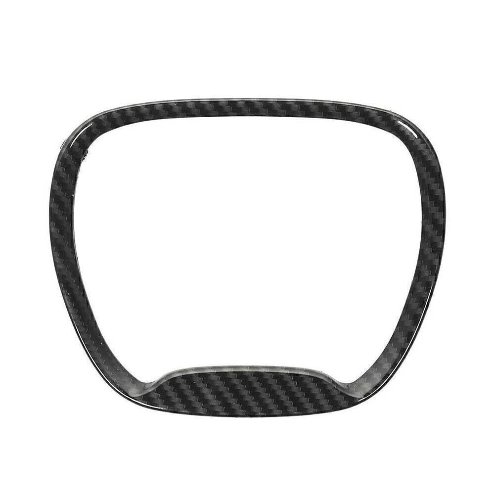 Black Carbon Steering Wheel Center Trim Ring for Dodge Challenger/Charger (2015–2019)